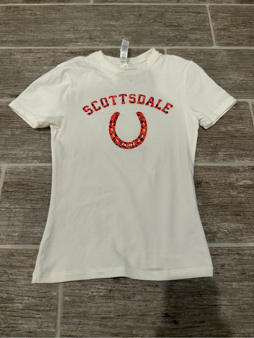 SKIMS SCOTTSDALE ARIZONA BANDANA HORSE SHOE JERSEY TSHIRT TOP WOMENS